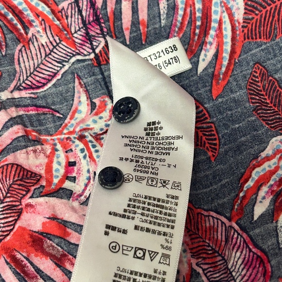 Tommy Bahama Hawaiian Shirt Fenu Fronds Tiki Camp Textured Cotton Floral Pattern - Picture 9 of 12